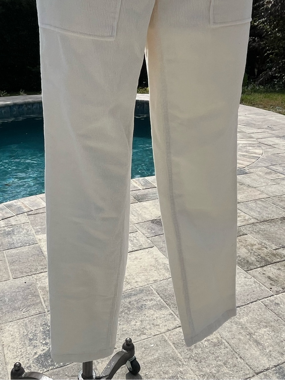LASCANA Cream Corduroy Style Jeans Size 6 - Picture 4 of 10